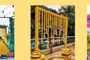 Hanging Marigold Curtains - Chana Jor Garam Artist Booking India