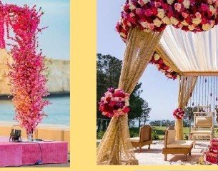 Royal Gold & Rose Mandap - Chana Jor Garam Artist Booking India